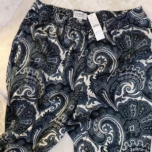 J Crew Pull-on pant Ratti® midnight paisley NWT 6P